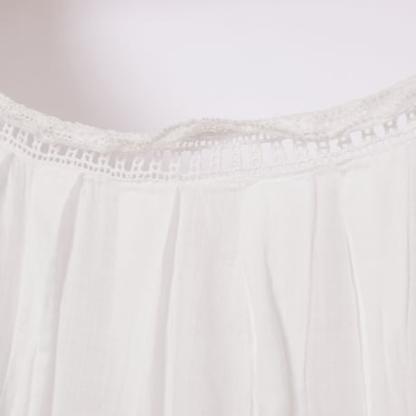 〜1930s French Antique Cotton Lace Short Sleeve Night Dress  2