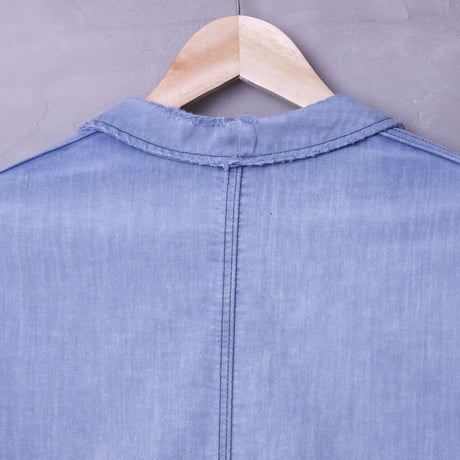 50-60s Adolphe Lafont  Blue Moleskin Jacket Size 46