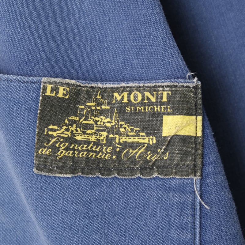 40-50s France Vintage Le Mont Saint Michel Blue