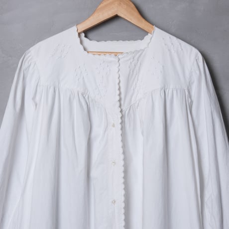 Early 1900s French Antique Cotton Night Dress ②