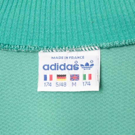 80s Vintage adidas Ventex Track Jacket Green × Navy × Light Gray (Made in France)