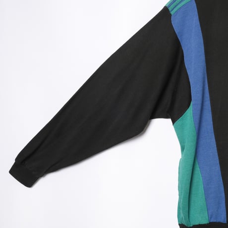 80s Vintage adidas Ventex Knit Track Jacket Black （Made in France)