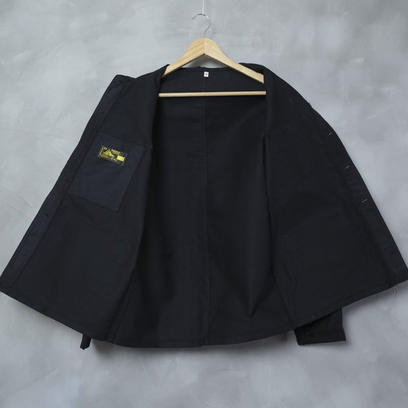 40-50s Le Mont St Michel Black Moleskin Jacket