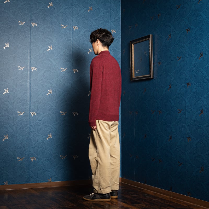 90s JOHN SMEDLEY Merino Wool Knit Polo（Made in