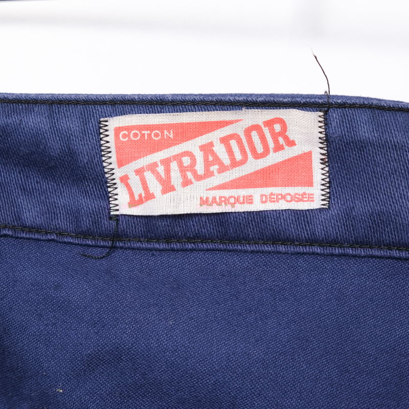 50-60s France Vintage LIVRADOR Blue Moleskin Wo
