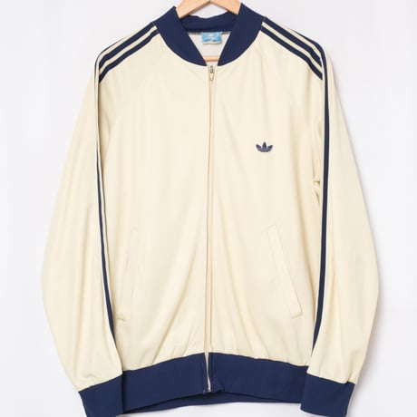 70-80s Vintage adidas ATP Ivory×Navy Track Jacket