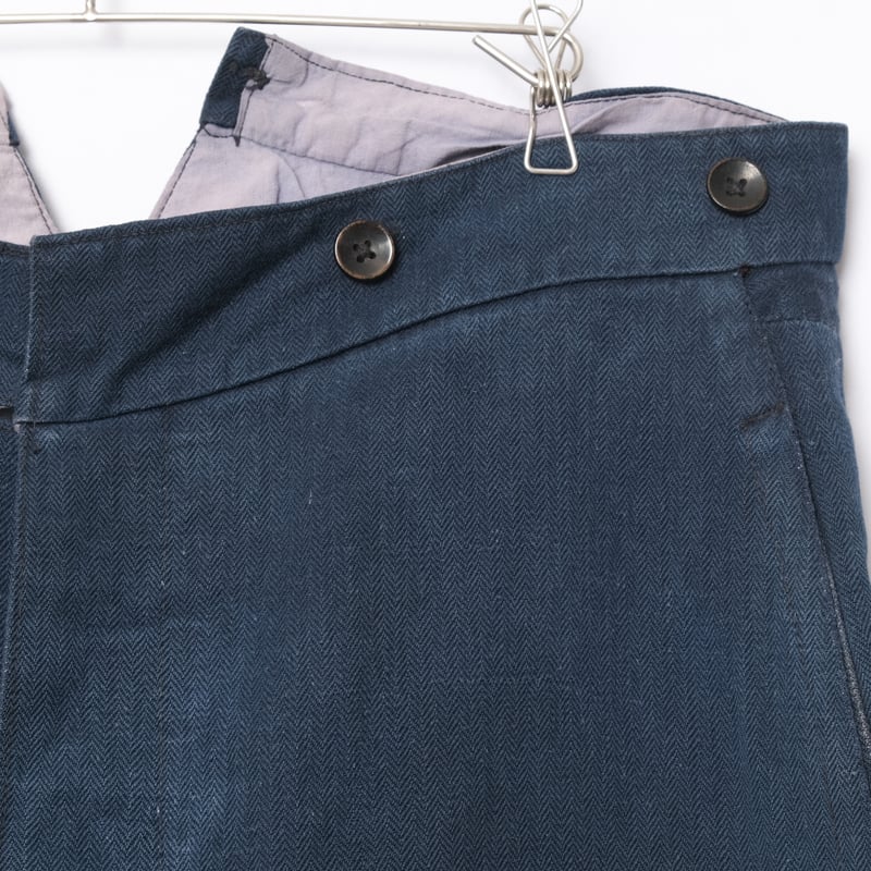 30s France Vintage Fireman Indigo Linen HBT Tr