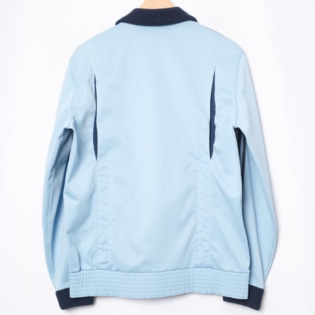 70-80s Vintage adidas Track Jacket Light Blue × Navy (Made in France)