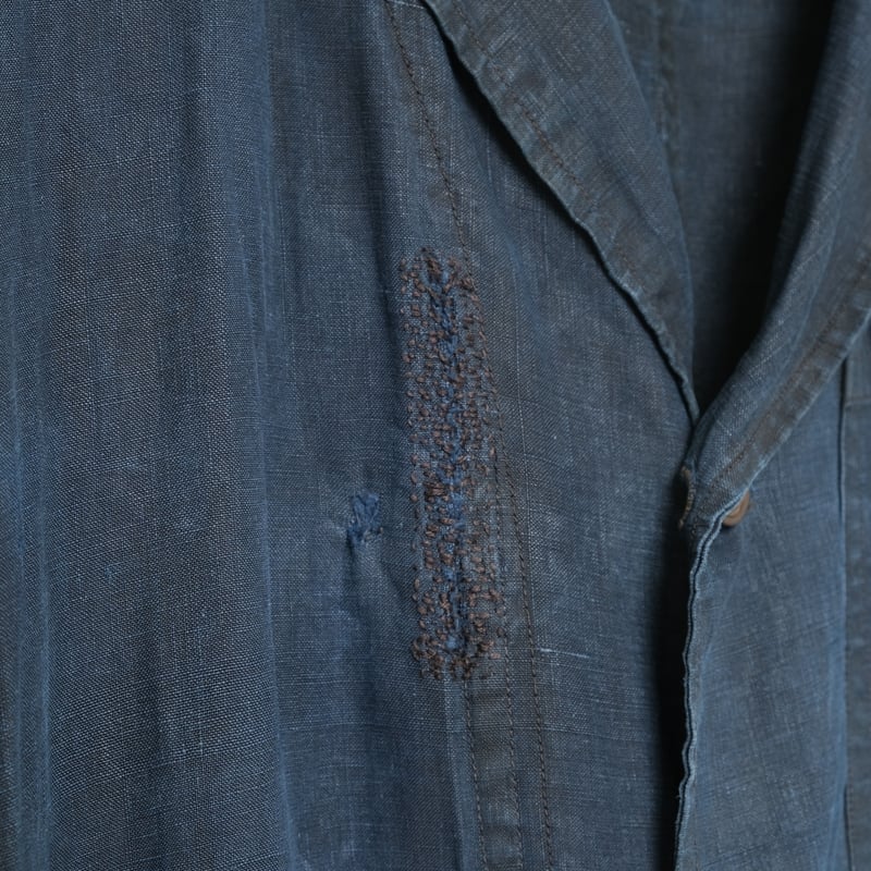 30-40s France Vintage Indigo Linen Maquignon 30-40s France Vintage Indigo Linen Maquignon