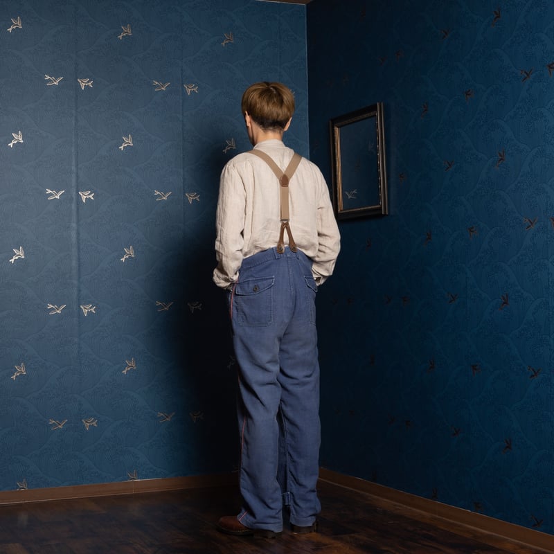 40-50s France Vintage Fireman Cotton Trousers |