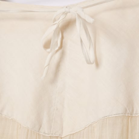 40s France Vintage Cotton  Lace Skirt（Ecru)