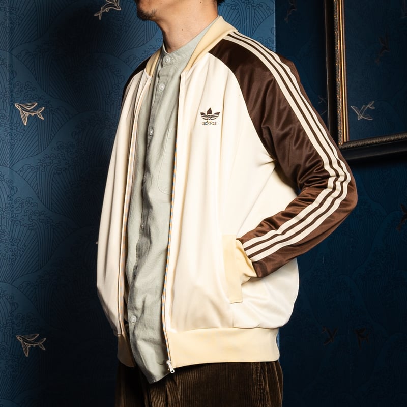 70s Vintage adidas Ventex ATP Ivory ×Brown Trac