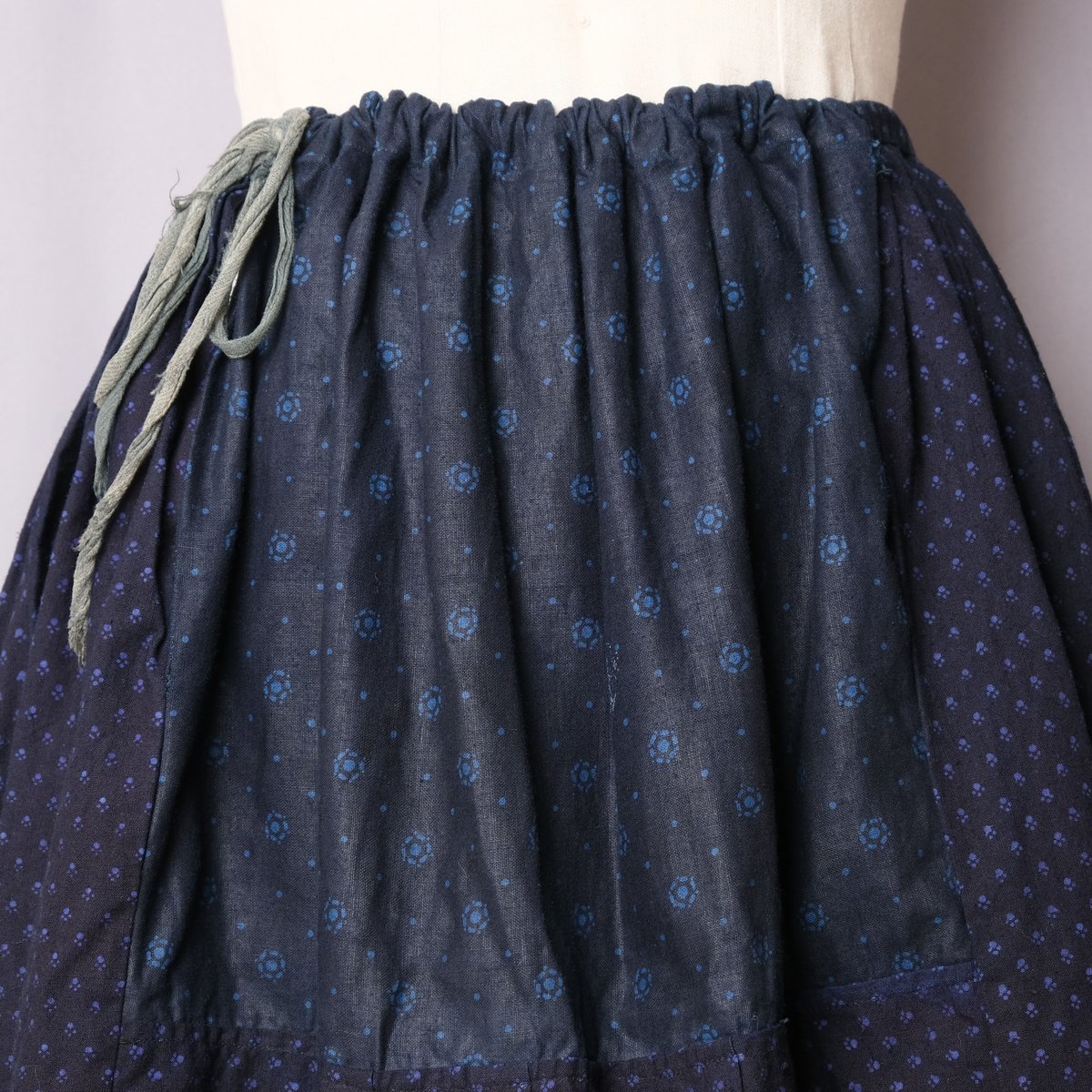 1940s Hungarian Vintage indigo Cotton Skirt 1 