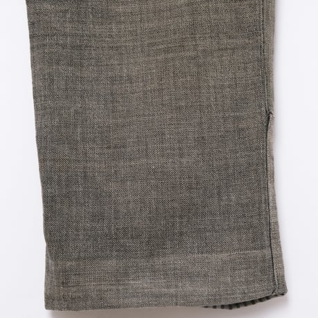 30-40s French Vintage HBT Black Chambray Trousers Stripe Patch Work