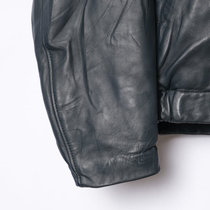 70s-80s French Army Pilot Leather Jacket Size 1