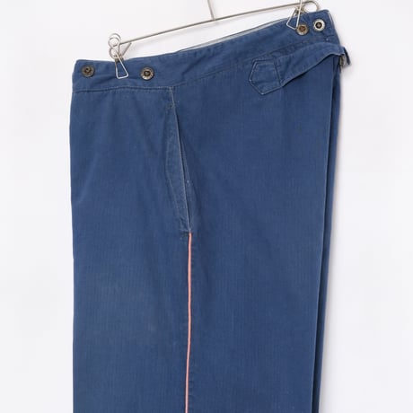 -30s France Vintage Fireman HBT Cotton Trousers