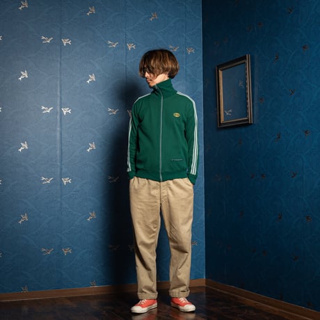 60s Vintage adidas Ventex Track Jacket Late World Mark Green (Made in France)