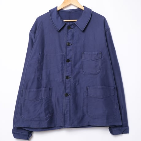 50s France Vintage Adolphe Lafont  Blue Moleskin Jacket