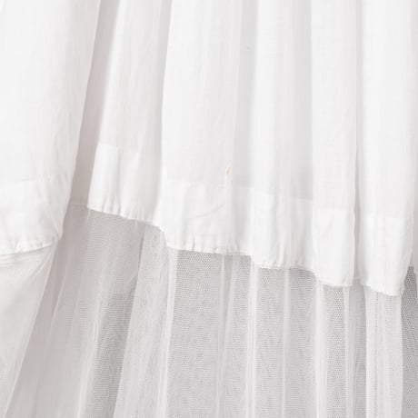 -30s France Antique Linen Long Church Smock