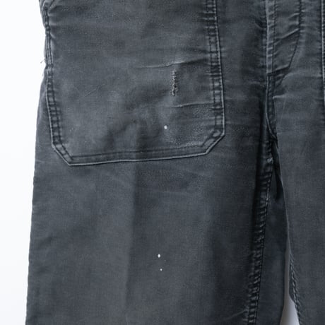 60-70s Adolphe Lafont  Black Moleskin Work Overalls