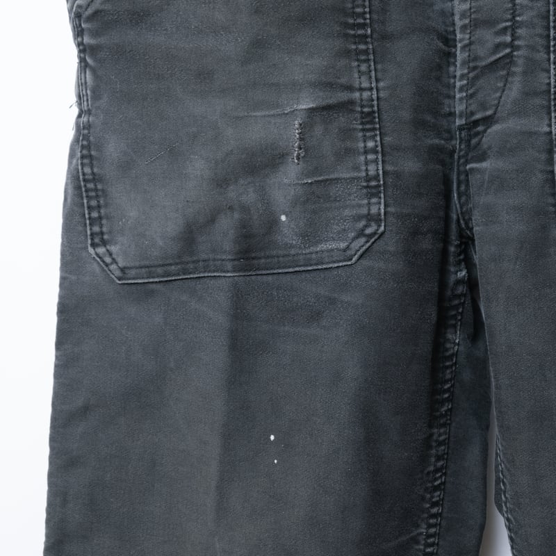 60-70s Adolphe Lafont Black Moleskin Work Over