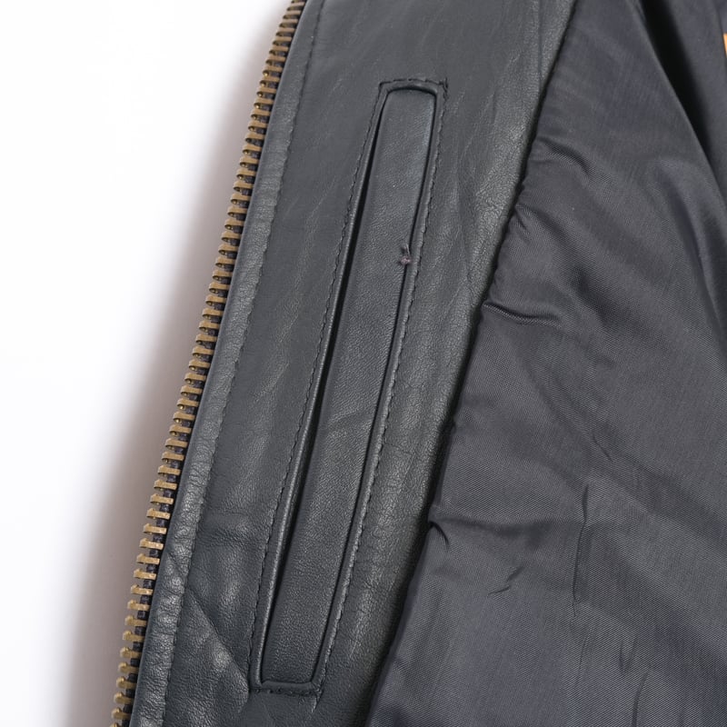 70s-80s French Vintage ATLAS Leather Jacket Siz