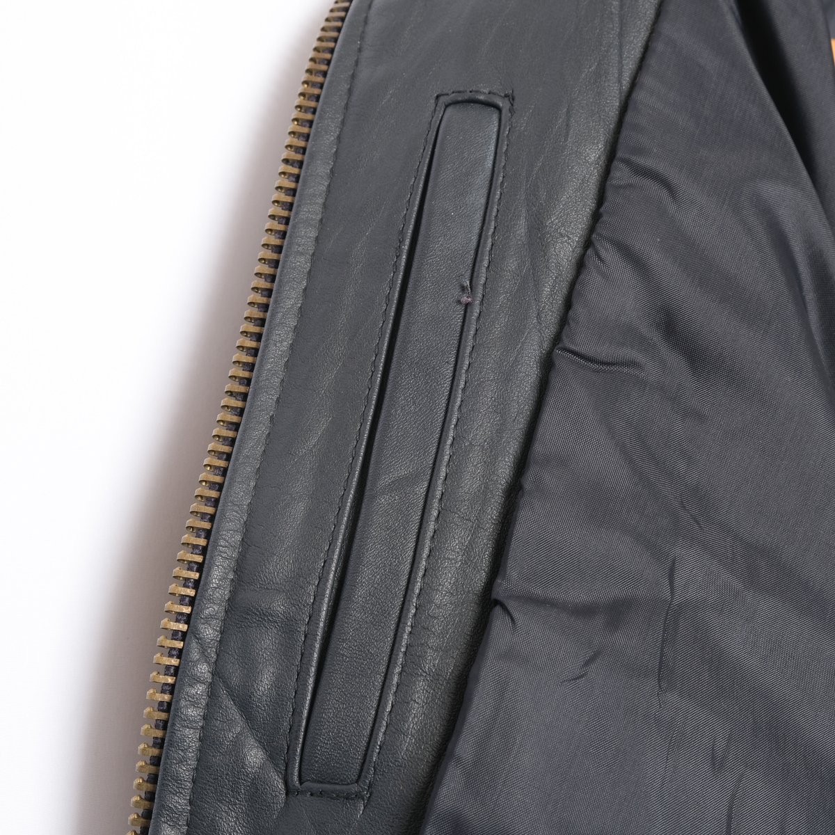 70s-80s French Vintage ATLAS Leather Jacket Siz