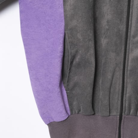 80s Vintage adidas Ventex Track Jacket Model Challenger Gray × Green × Purple (Made in France)