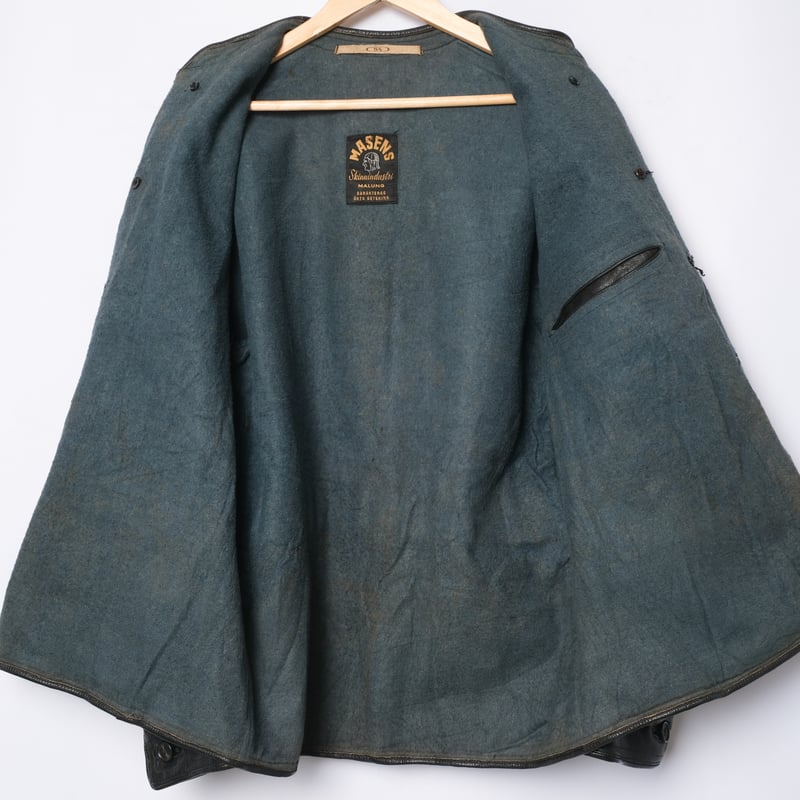 50-60s Sweden Vintage Double Breasted Leather J