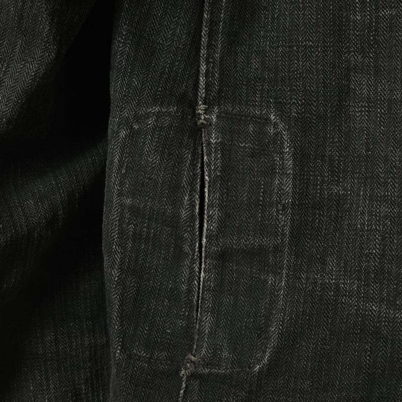 1900s France Antique Fireman Jacket Black | U