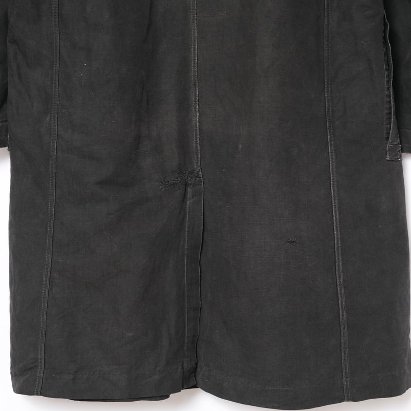 40-50s France Vintage VETRA Black Cotton Linen