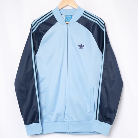 70s Vintage adidas Ventex ATP Track Jacket LightBlue × Navy (Made in France)