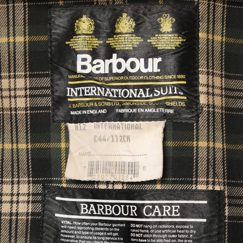 Barbour nato international c44 90s ナトー Barbour nato international c44 90s ナトー 驚嘆！！！ 1990's