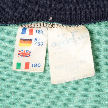 70-80s Vintage adidas Ventex Track Jacket Green×Red×Navy (Made in France)