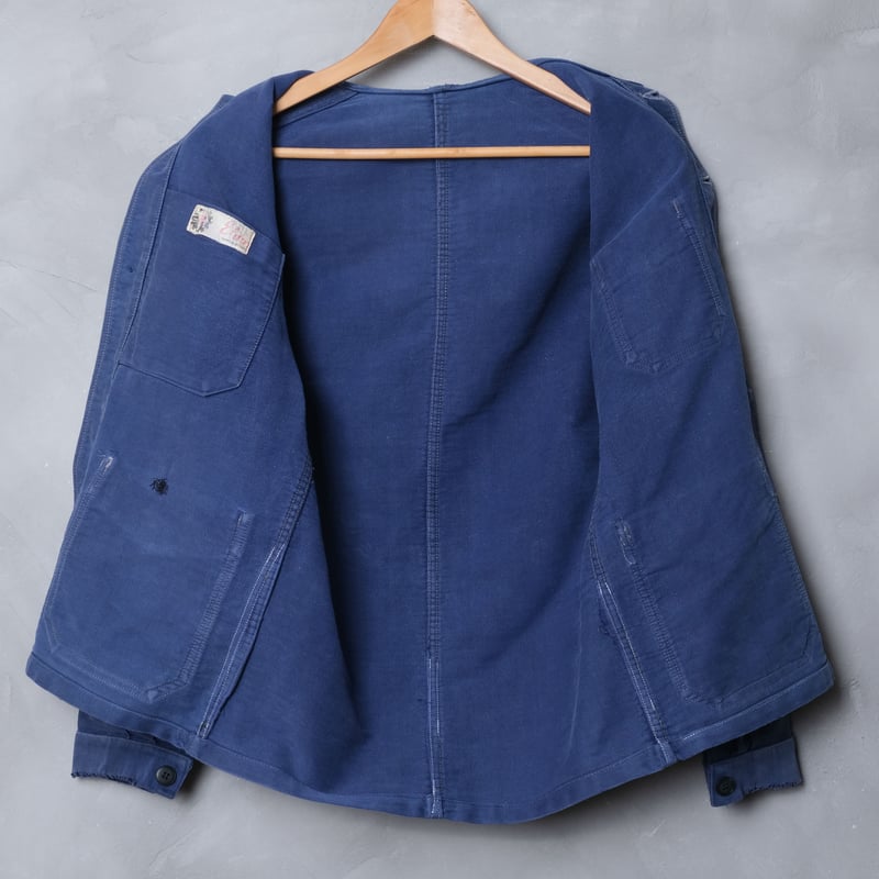 40-50s ELDUR Blue Moleskin Jacket | Ugla パンと古着と本 40-50s ELDUR Blue Moleskin Jacket | Ugla パンと古着と本
