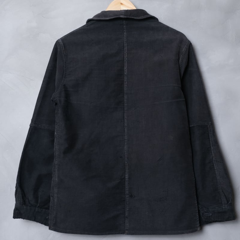 40-50s Le Mont St Michel Black Moleskin Jacket 