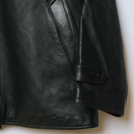 70s French Vintage Leather Jacket (Corbusier Jacket)-BrownCheck