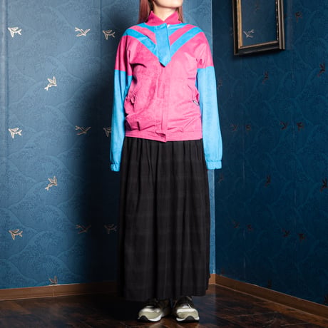70-80s Vintage adidas Ventex Velours Track Jacket Pink (Made in France)