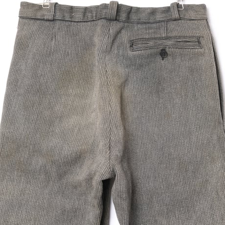 50-60s France Vintage Cotton Piqué Trousers