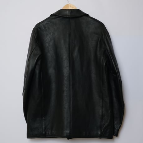 70s French Vintage Leather Jacket (Corbusier Jacket)-BrownCheck