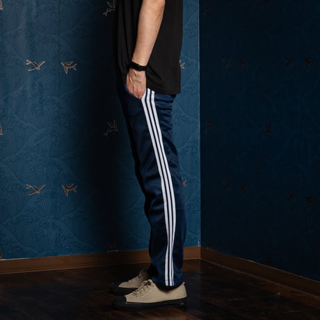 70-80s Vintage adidas Ventex Track Trousers Navy × White (Made in France)