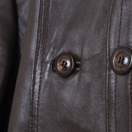 50-60sFrench Vintage Leather Jacket (Corbusier Jacket)Brown Dead Stock