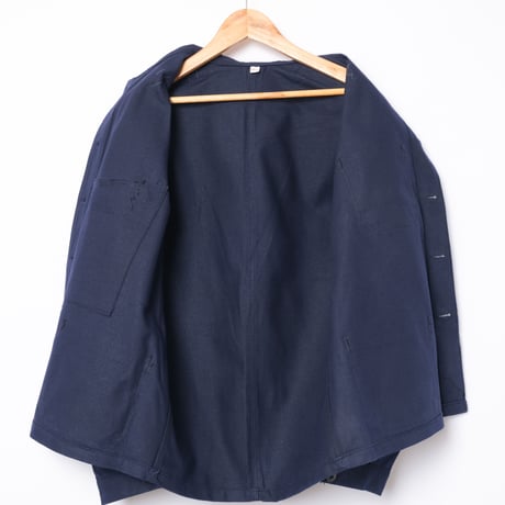 40-50s France Vintage  Au Molinel Blue Metis  Work Jacket Dead Stock Small