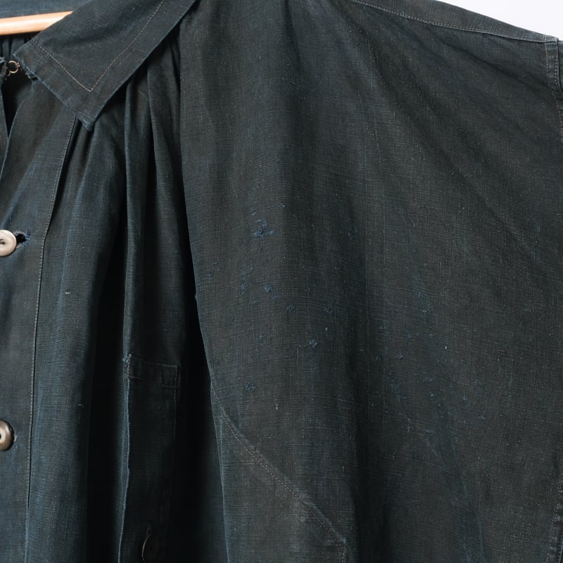 20s France Antique Indigo linen Biaude (Fullop 20s France Antique Indigo linen Biaude (Fullop