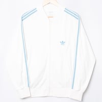 70-80s Vintage adidas Ventex ATP Track Jacket White × Light Blue (Made in France)