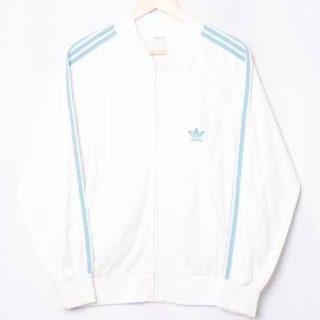 70-80s Vintage adidas Ventex ATP Track Jacket White × Light Blue (Made in France)