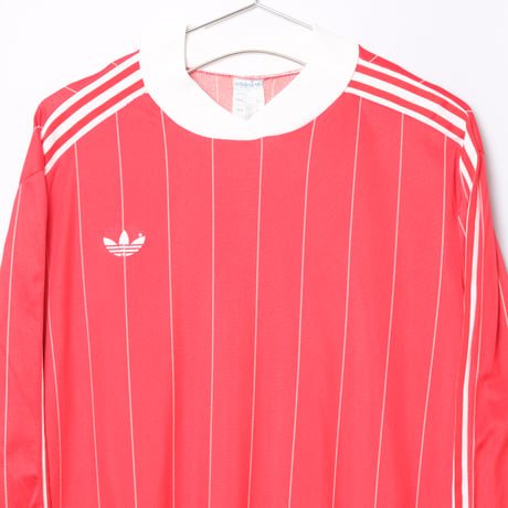 70-80s Vintage adidas Ventex Game Striped Shirt Red