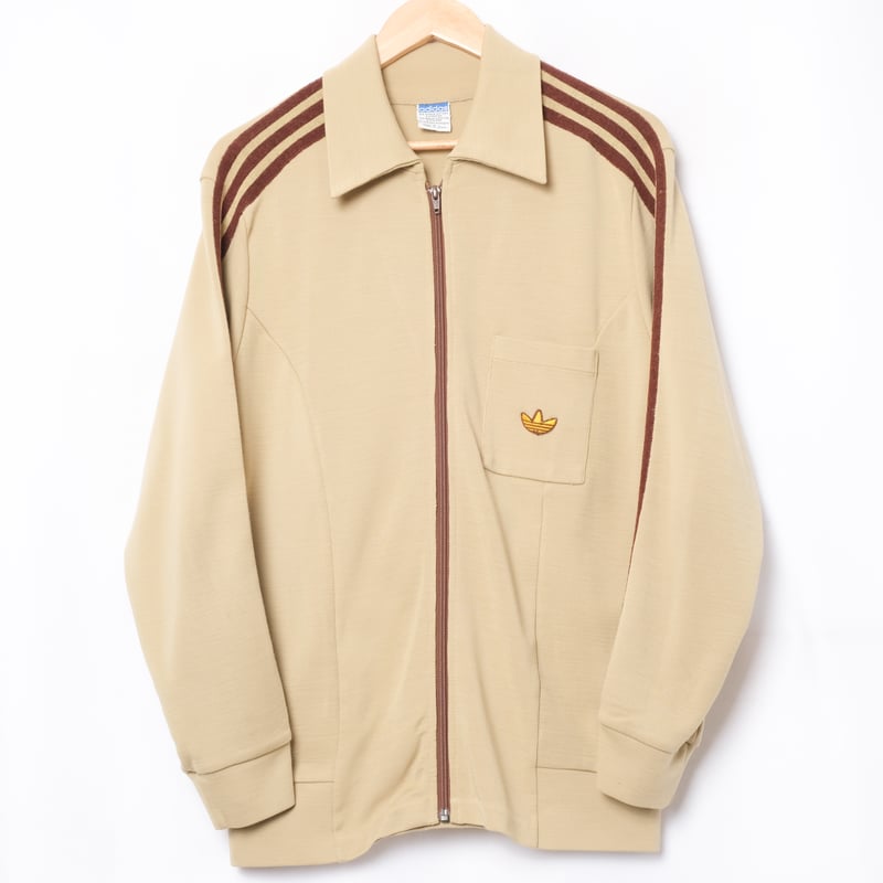 70-80s Vintage adidas Knit Jacket Beige(Made in 70-80s Vintage adidas Knit Jacket Beige(Made in