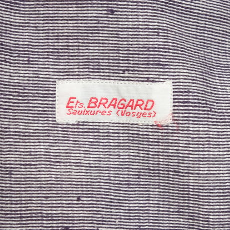 50s-60s  French Striped Butcher (Cook) Jacket  Dead Stock