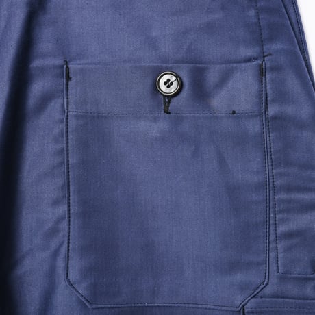 30-40s Adolphe Lafont Blue Moleskin Work Overalls Dead Stock